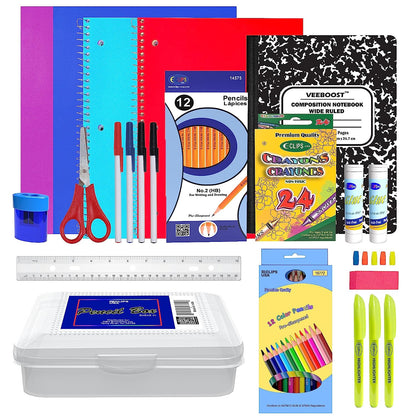 School Supplies for Kids, Back to School Supply Box, Supplies for Girls or Boys, Supplies Bundle Kit (1)