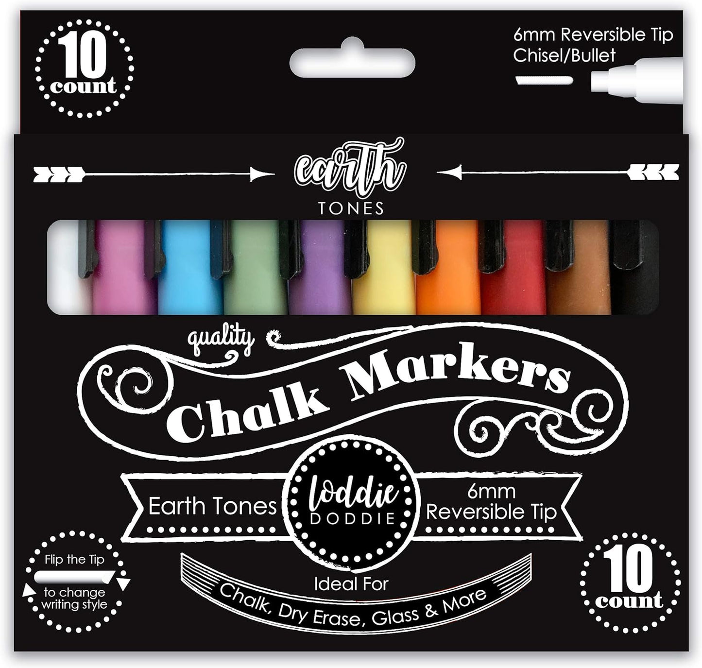 Liquid Chalk Markers for Chalkboard - 6Mm Reversible Chisel and Bullet Tips, Chalkboard Markers Erasable, Macaron Pastel Chalk Pens 8 Count