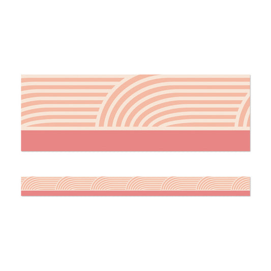 True to You Coral Wave Straight Bulletin Board Borders, 36 Feet