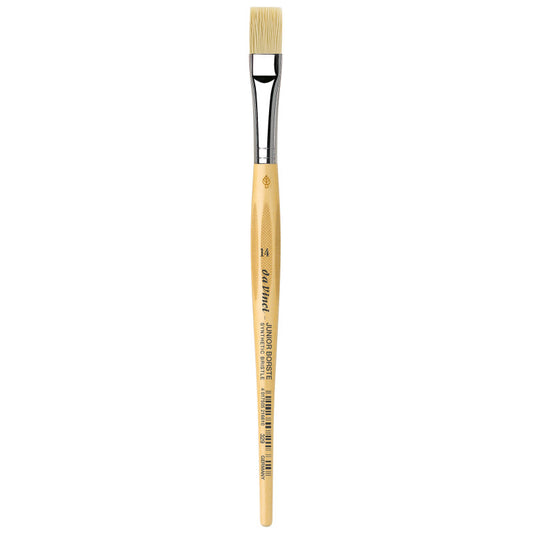 JUNIOR BORSTE Synthetic Student Brush, Synthetic, Tempera, Flat, Series 329, Size 14