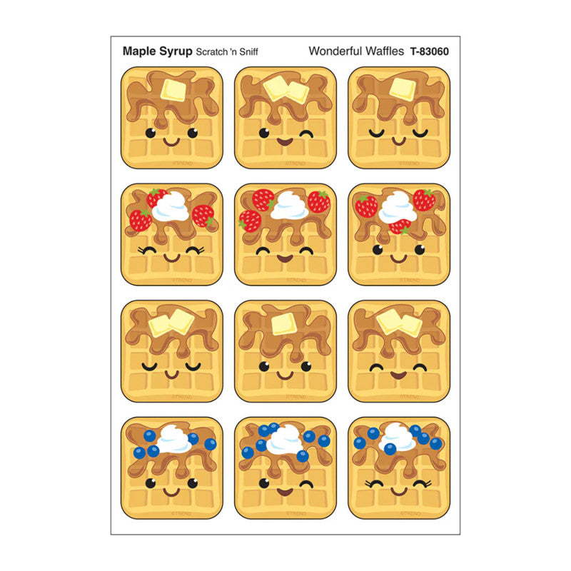Wonderful Waffles, Maple Syrup Scent Scratch 'n Sniff Stinky Stickers®, Pack of 48
