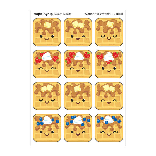 Wonderful Waffles, Maple Syrup Scent Scratch 'n Sniff Stinky Stickers®, Pack of 48