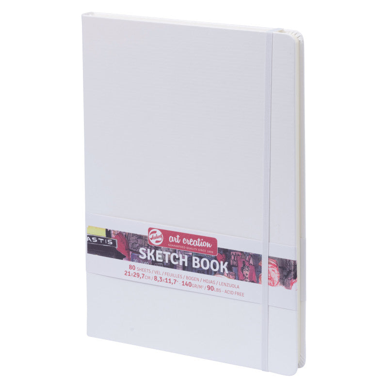 Sketchbook, 80 Sheets, 90lbs, White Cover, 8.3" x 11.7" (A4)