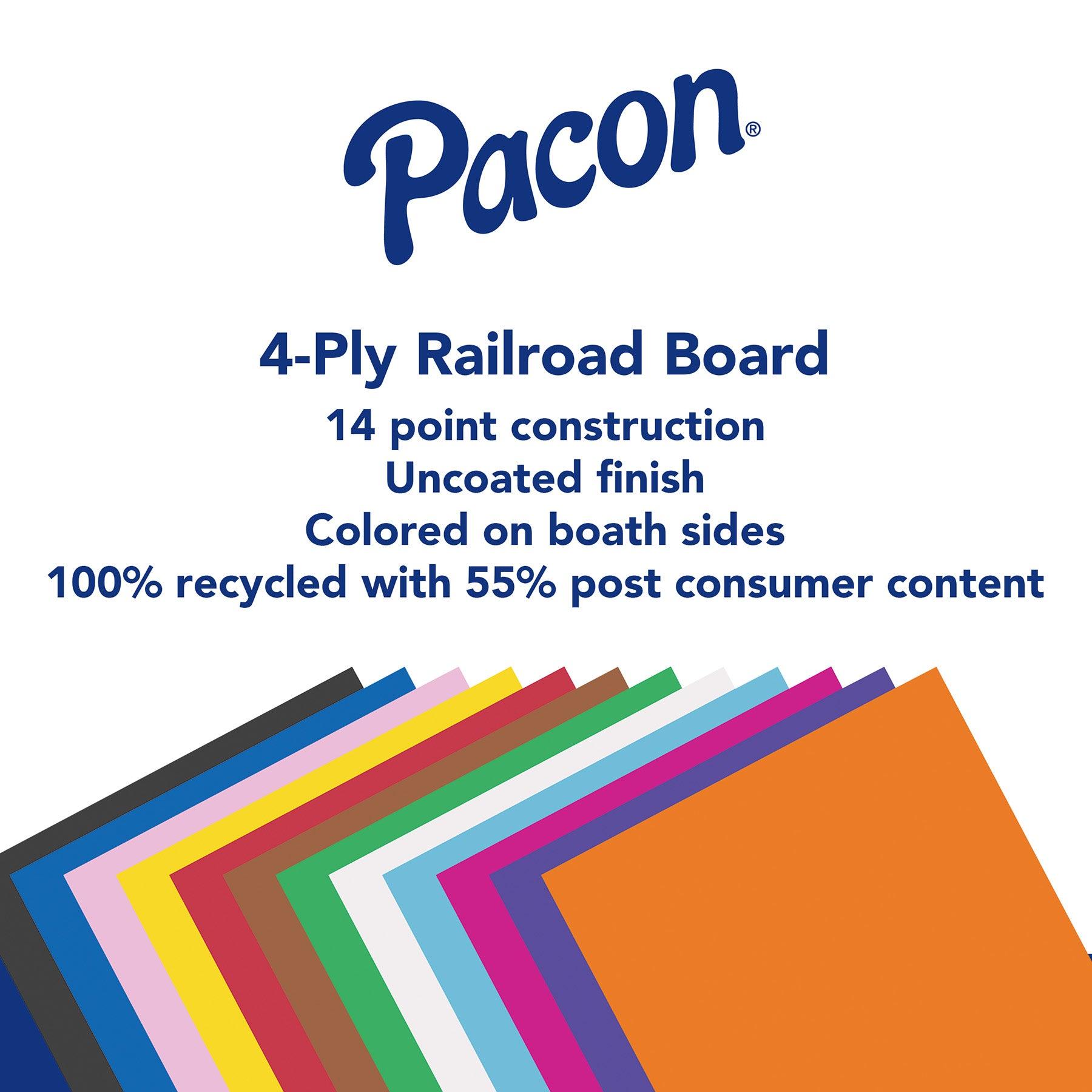 4-Ply Railroad Board, Purple, 22" x 28", 25 Sheets - Loomini