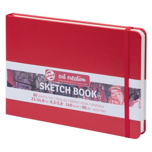 Sketchbook, 80 Sheets, 90lbs, Red Cover, 8.3" x 5.8" (A5)