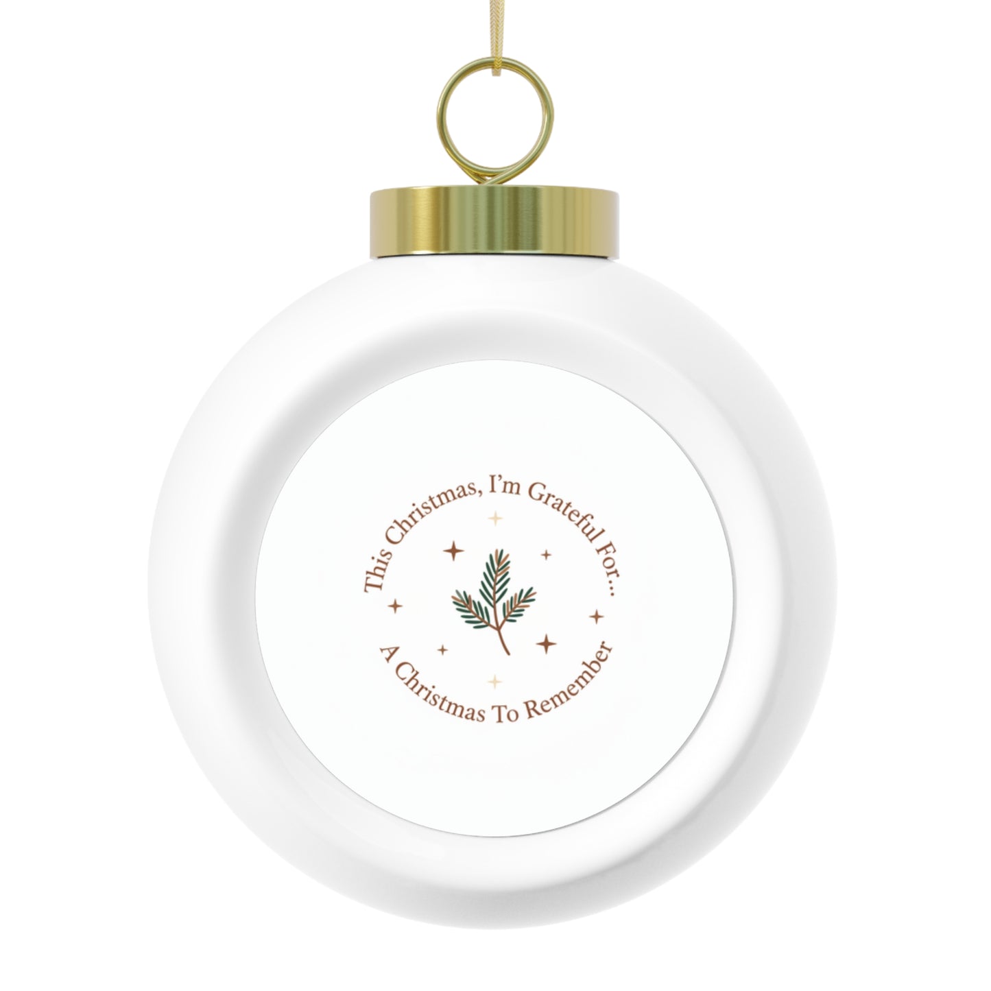 Christmas Ball Ornament — A Christmas To Remember Vintage Ceramic