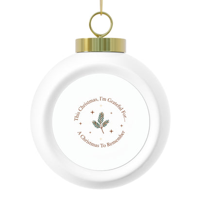 Christmas Ball Ornament — A Christmas To Remember Vintage Ceramic