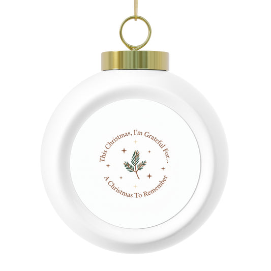 Christmas Ball Ornament — A Christmas To Remember Vintage Ceramic