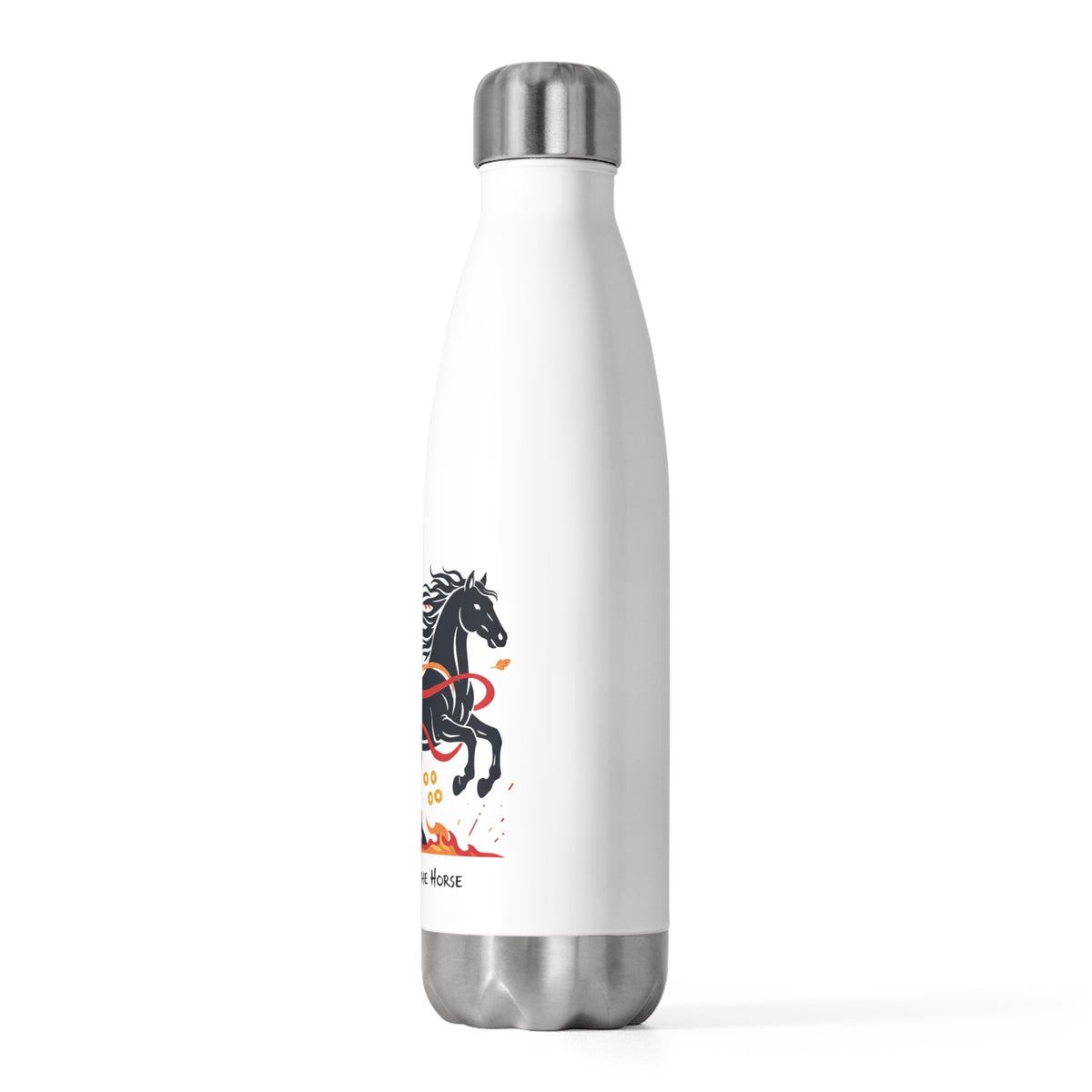 Fire Horse Pose Tumbler | 20oz Insulated Stainless Steel Bottle | Lunar New Year Gift for Family & Teachers | Red Gold