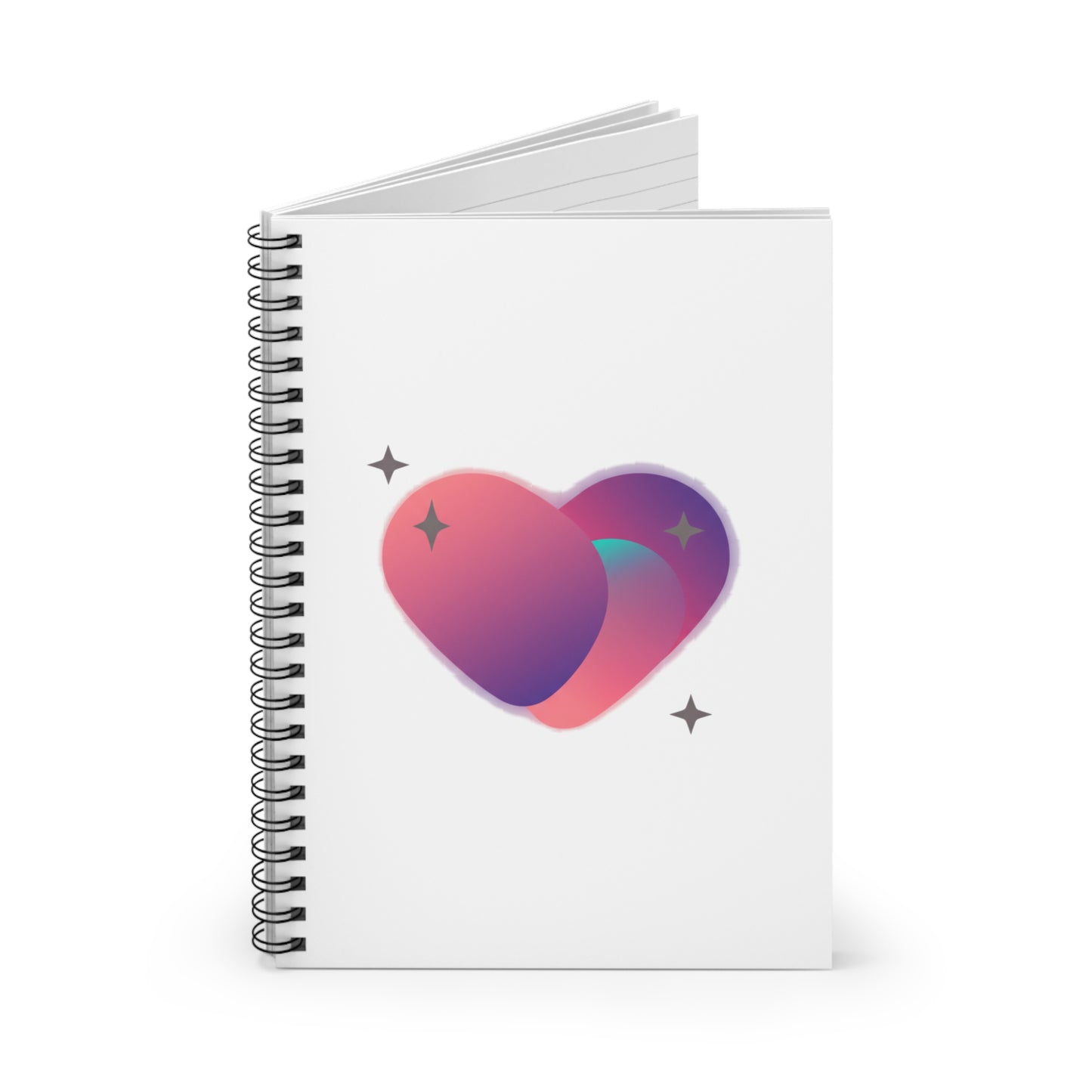 Gradient Blob Heart | Spiral Journal Notebook for Notes & Plans | Back to School, Galentine’s Gift | Y2K Aesthetic