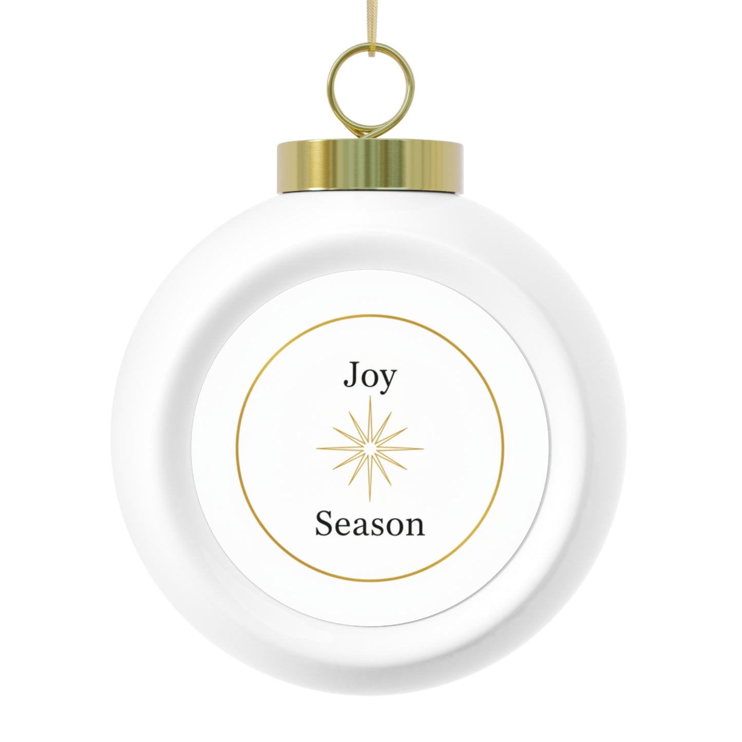 Ceramic Christmas Ball Ornament - Joy Holiday Design