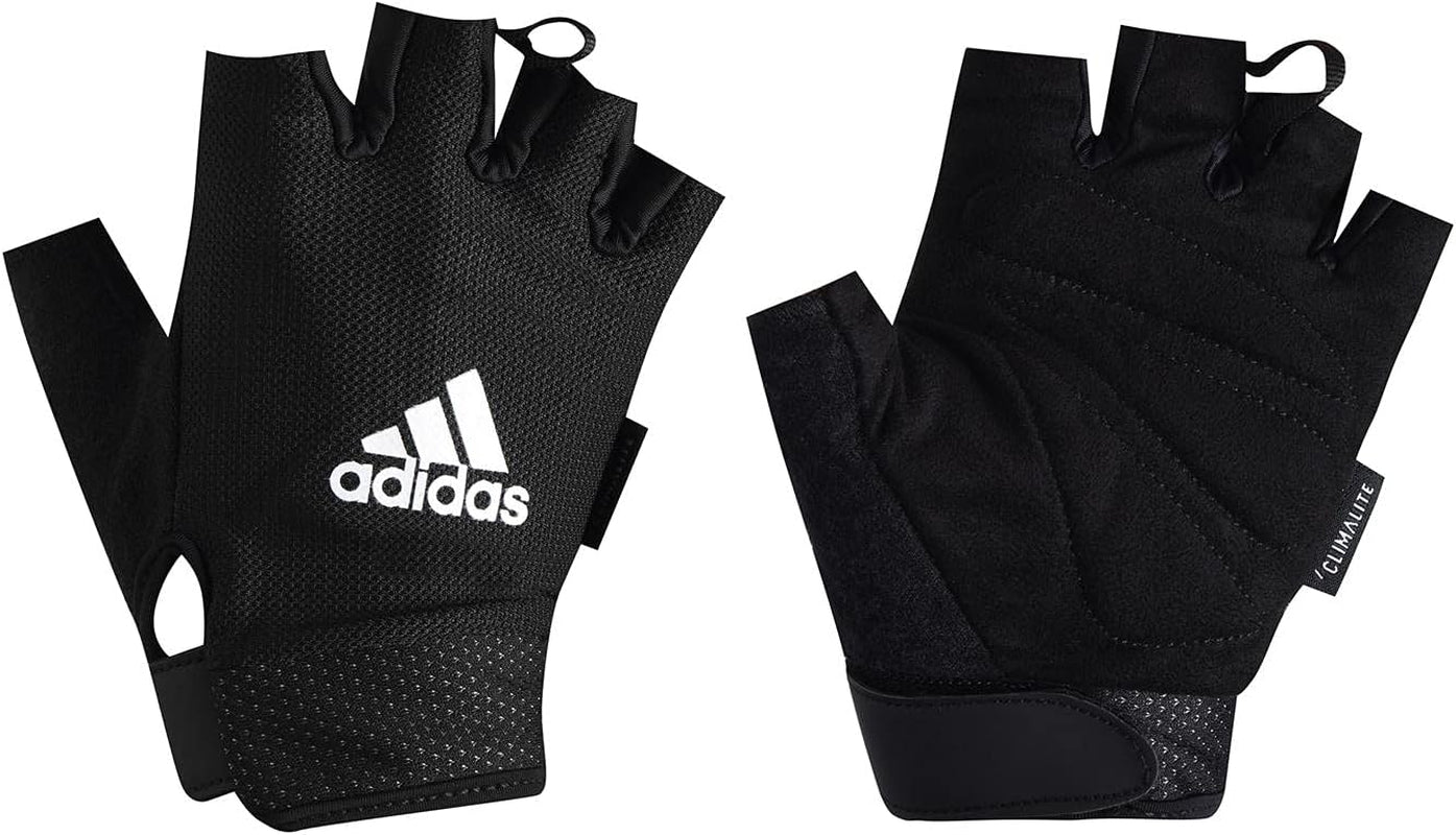 Essential Adjustable Fingerless Gloves for Men and Women - Padded Weight Lifting Gloves - Adjustable Wrist Straps for Tailored, Secure Fit