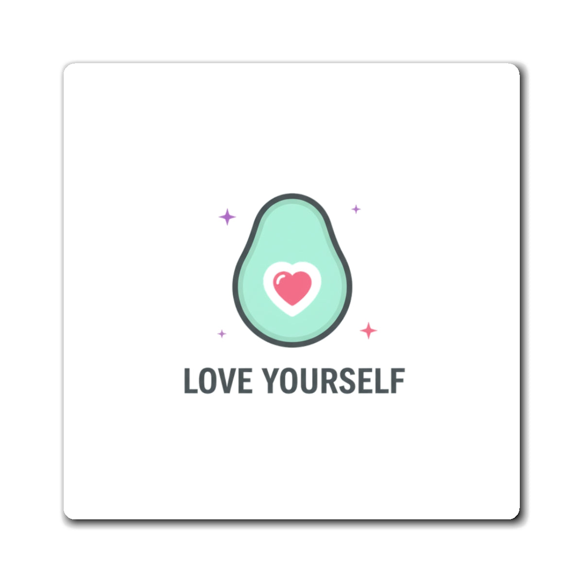 Avocado Heart Pit Design | Sublimation Fridge Magnet for Cute Decor | Galentine’s & Valentine Gift for Friends | Y2K Aesthetic