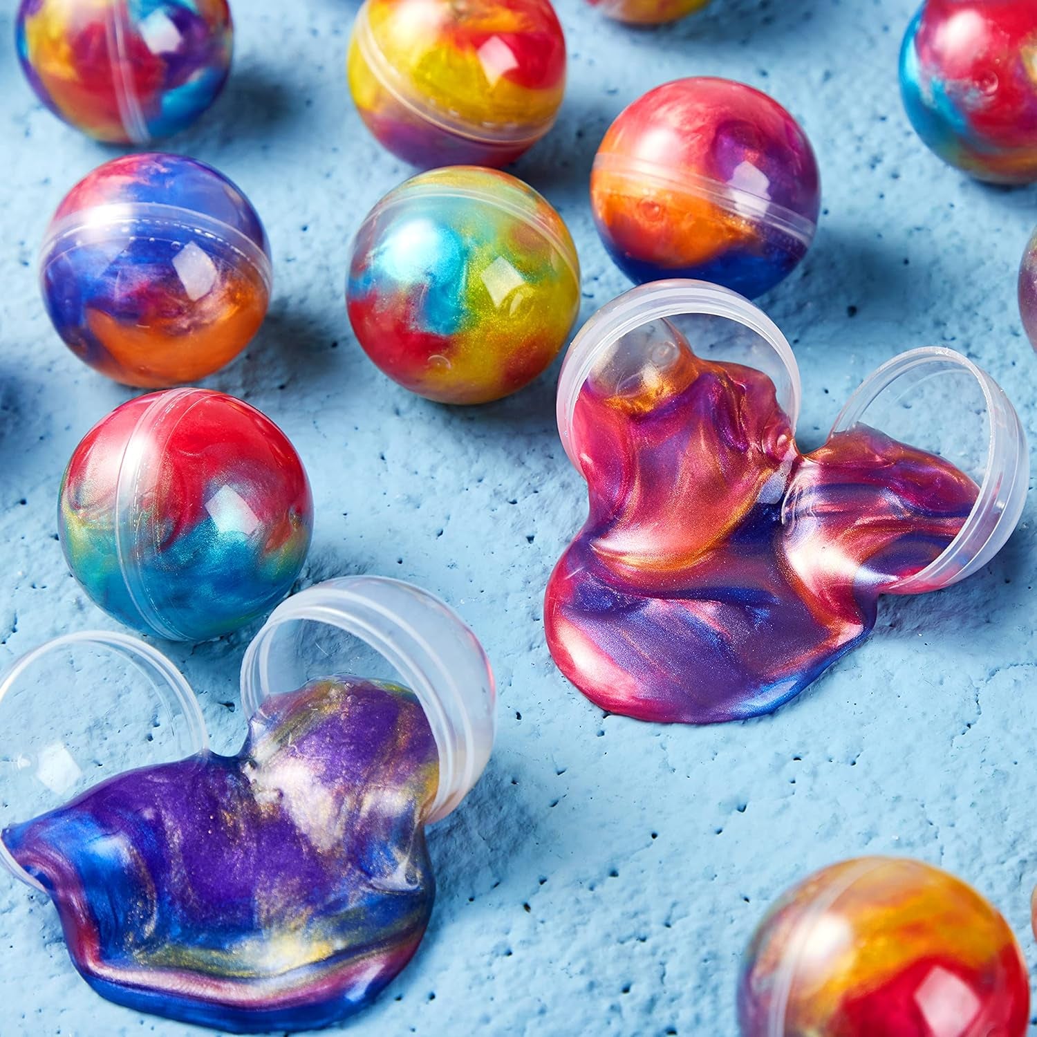 Slime Ball Party Favors - 24 Pack Stretchy, Non-Sticky, Mess-Free Slime for Stress Relief - Safe for Girls and Boys - Classroom Rewards and Christmas Party Supplies