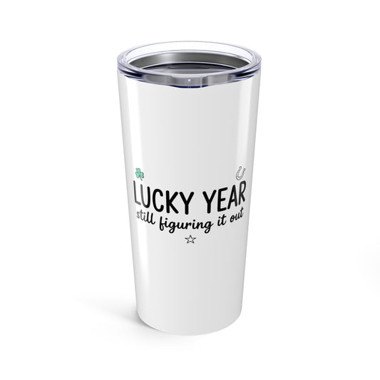 Lucky Year Bilingual Snake | 20oz Stainless Steel Tumbler Travel Cup | Lunar New Year Gift for Family & Friends | Chicken Scratch Irony