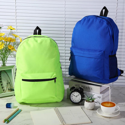 30 Pcs Backpack in Bulk 16" School Bookbags for Kids Lightweight Student Backpack Basic Casual Backpacks School Supply Kits for Girls Boys, 15 Colors