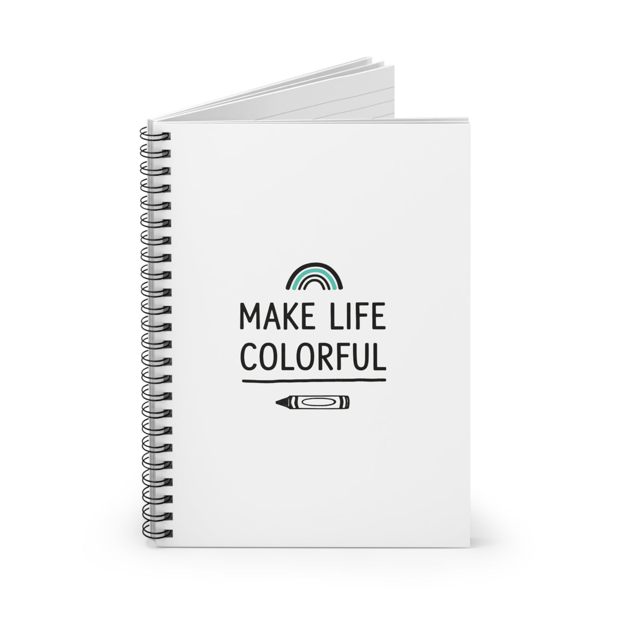 Spiral Journal Notebook, Make Life Colorful, School Gift, Book Collector