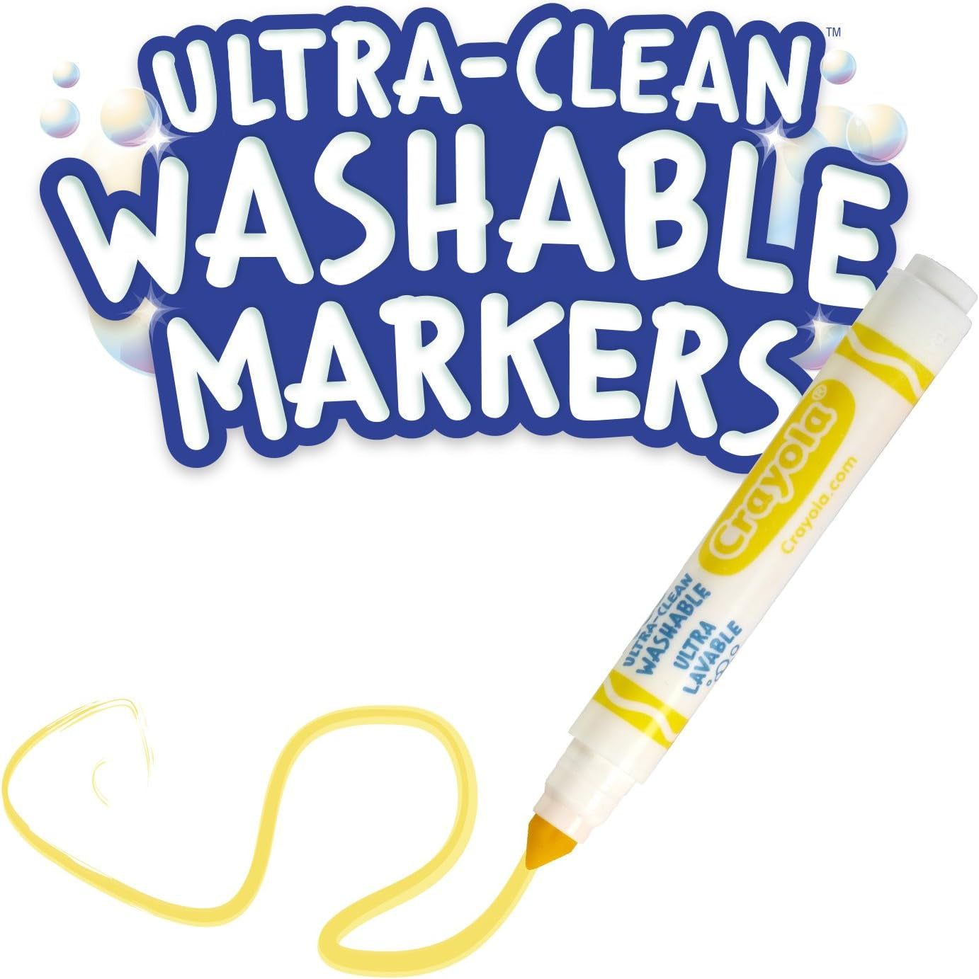 Ultra Clean Washable Markers Classpack (200 Count), Bulk Markers for Classrooms, School Supplies for Kids, 10 Colors