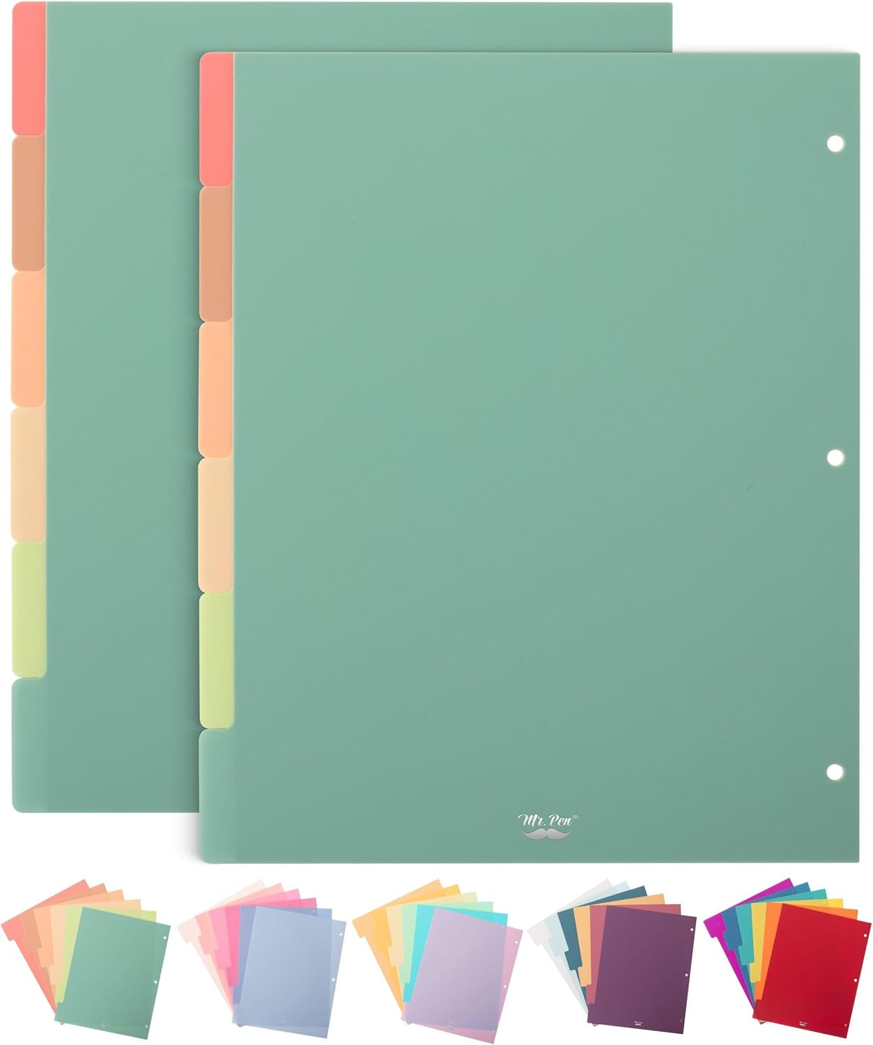 - Binder Dividers, 6 Tab Dividers, Pack of 2 Sets (12 Dividers Total), Dividers, Plastic Dividers for 3 Ring Binder, Binder Dividers with Tabs, Binder Tabs, 3 Ring Binder Dividers