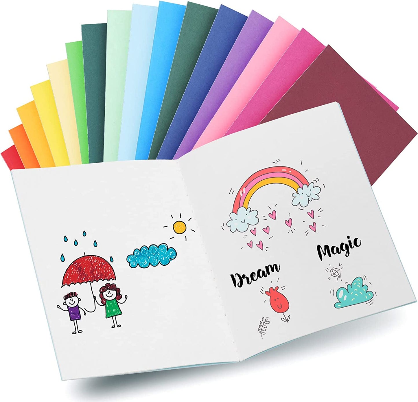 Blank Notebook, Mini Coloring Book, 16 Pack, 4.25X5.5 Inches, A6 Colorful, Blank Books for Kids, Notebooks for Journaling and Sketching, 16 Assorted Bright Colors Small Pocket Notebooks