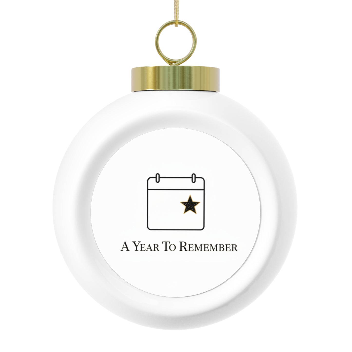Christmas Ball Ornament A Year To Remember – Commemorative Keepsake