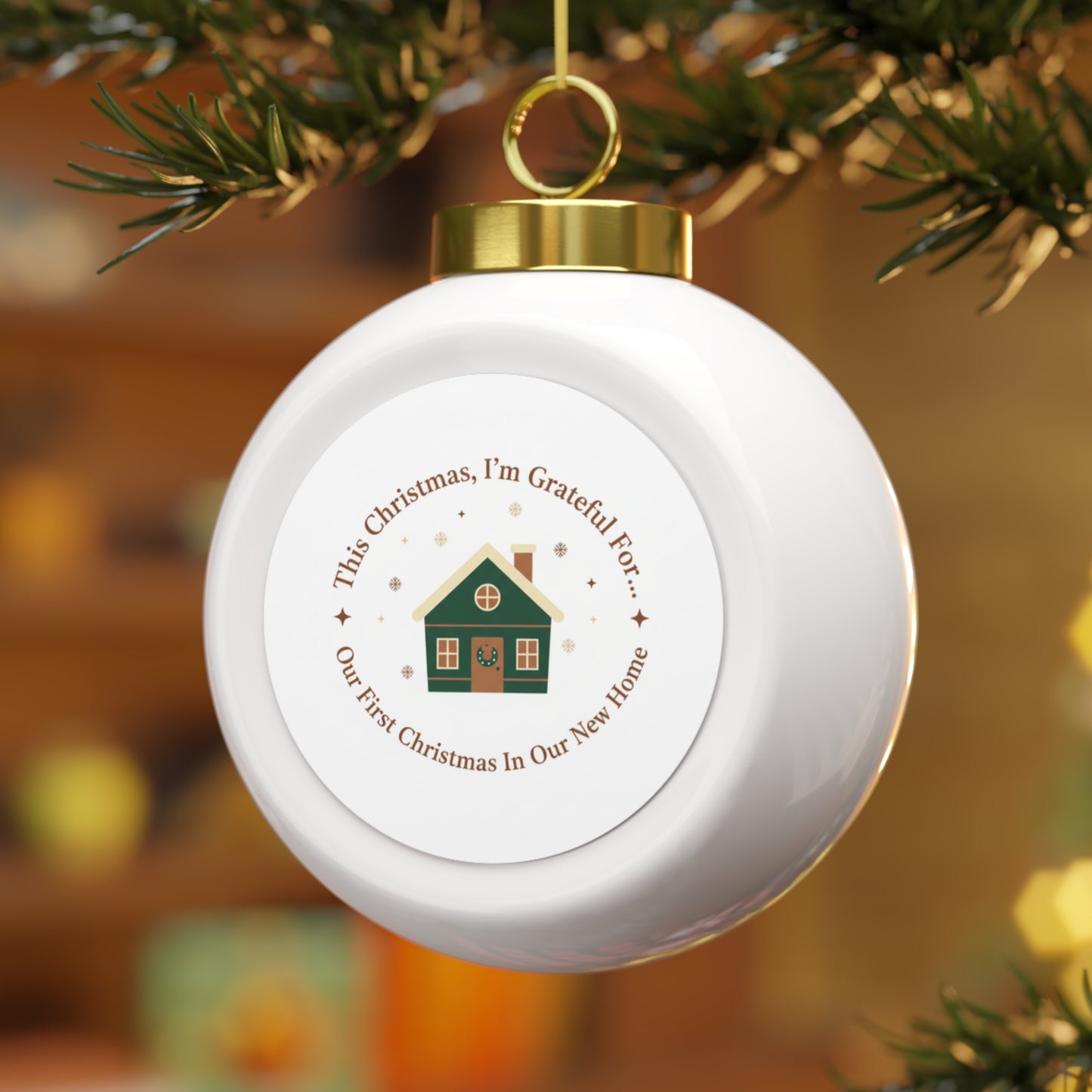 Ceramic Christmas Ornament - Our First Christmas In Our New Home