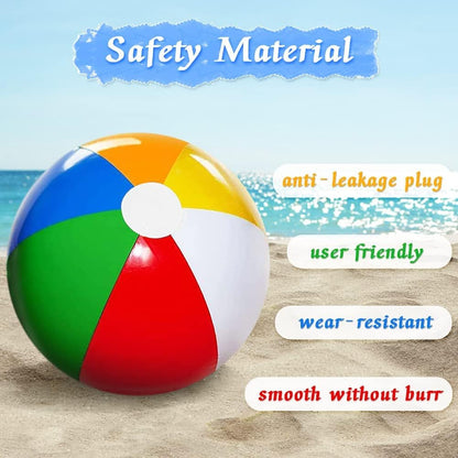 Beach Ball 3 Pack -20" Beach Balls for Kids - Beach Toys for Kids & Toddlers, Pool Games, Pool Toy - Bulk Hawaiian Tropical Theme Party Decorations Favors Supplies