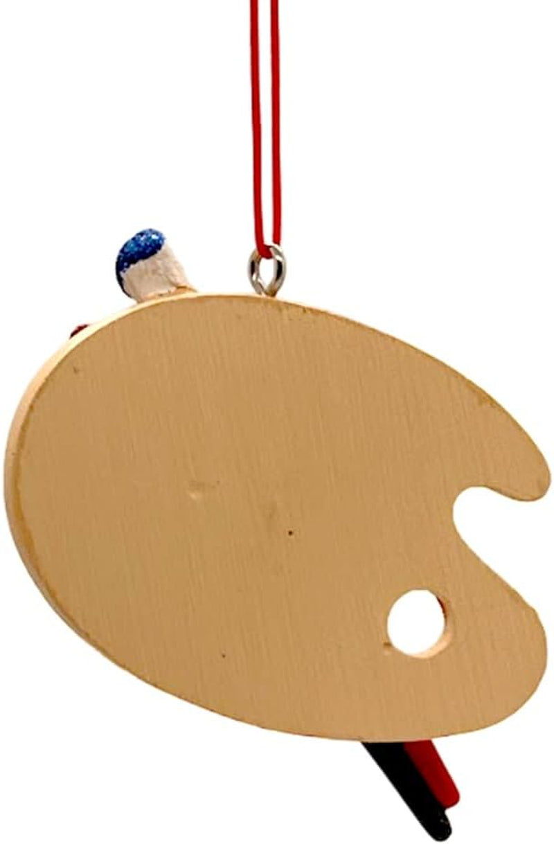 Ganz Painters Palette Resin Hanging Christmas Ornament - Size 3 In.