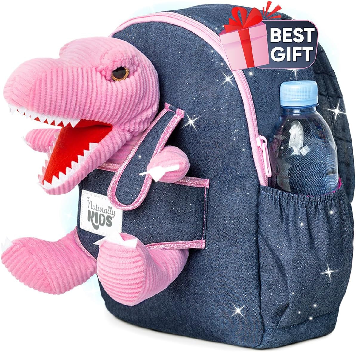 Dinosaur Backpack for Girls 4-6, Dinosaur Toys for Kids 5-7, Dinosaur Gift for 6 Year Old, Medium