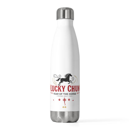 Lucky Chun Horse | 20oz Insulated Stainless Steel Tumbler | Lunar New Year 2026 Gift for Family & Friends | Red Gold Festive