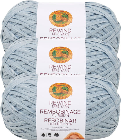 Rewind Yarn, Yarn for Knitting and Crocheting, Craft Tape Yarn, 1-Pack, Willow