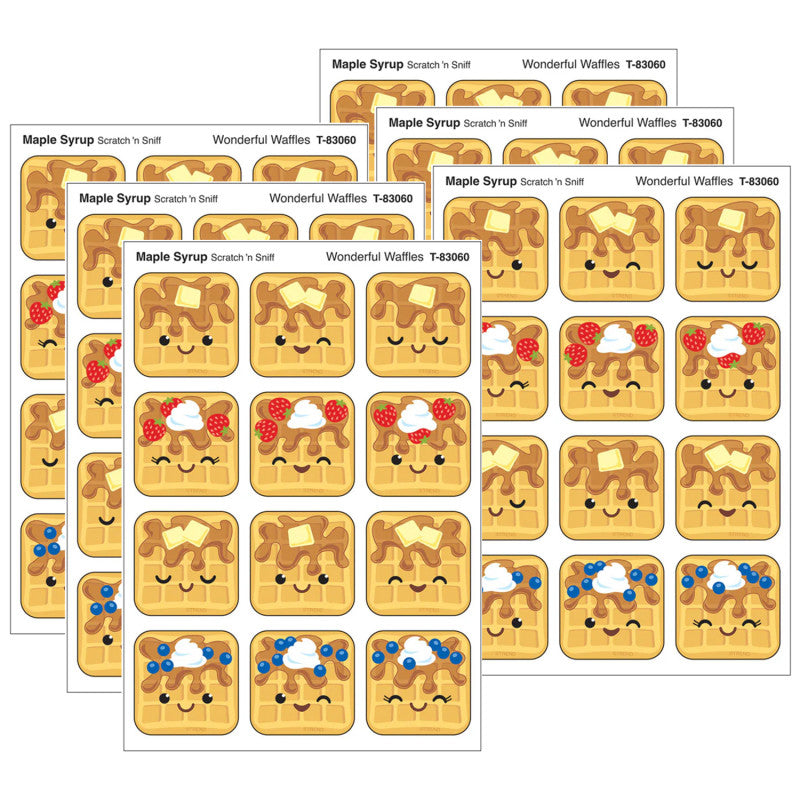 Wonderful Waffles, Maple Syrup Scent Scratch 'n Sniff Stinky Stickers®, 48 Per Pack, 6 Packs