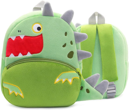 Toddler Backpack for Boys and Girls, Cute Soft Plush Animal Cartoon Mini Backpack Little for Kids 2-6 Years (Dinosaur)