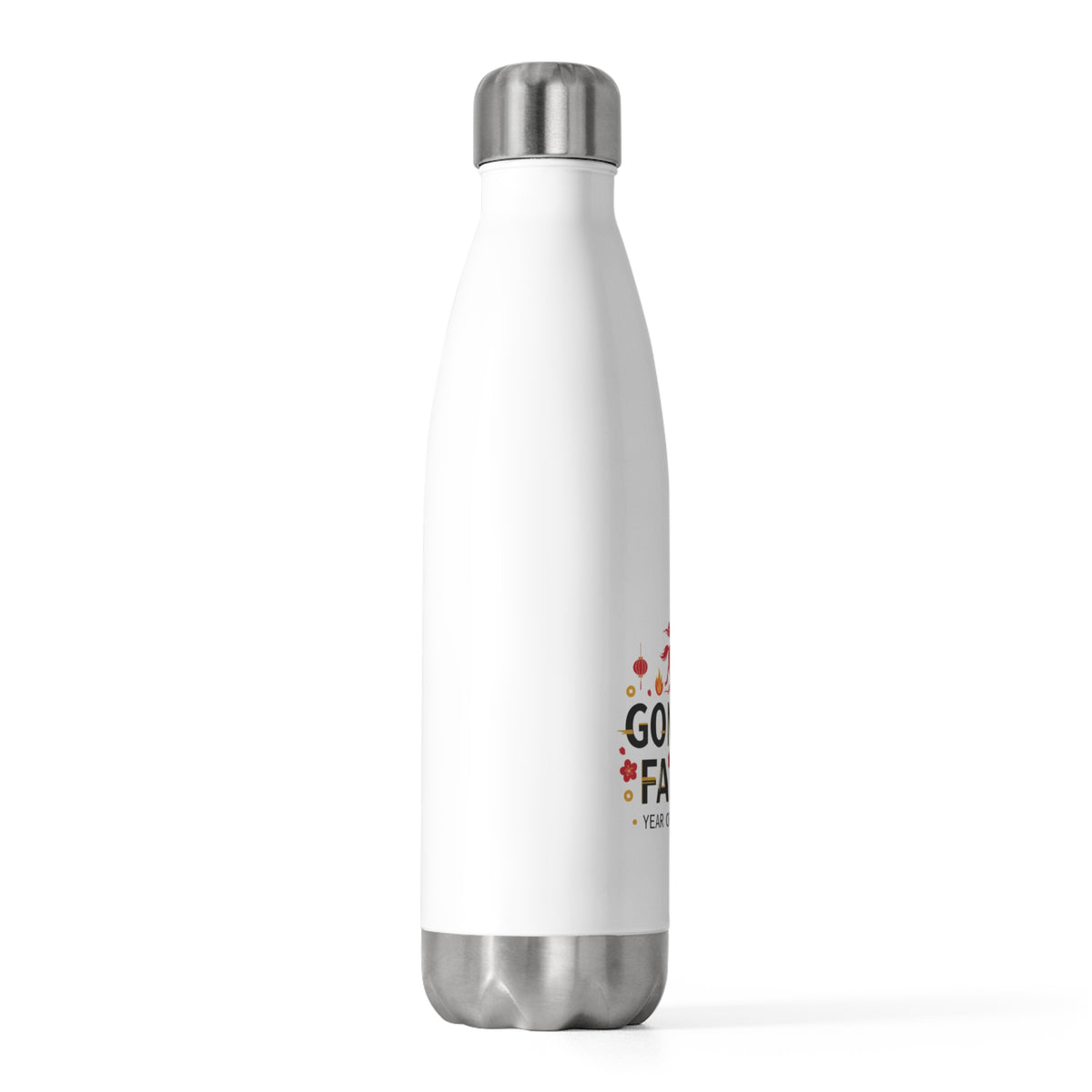 Gongxi Paper Cut Greeting | 20oz Insulated Stainless Steel Tumbler | Lunar New Year 2026 Gift for Family & Friends | Red & Gold Festive