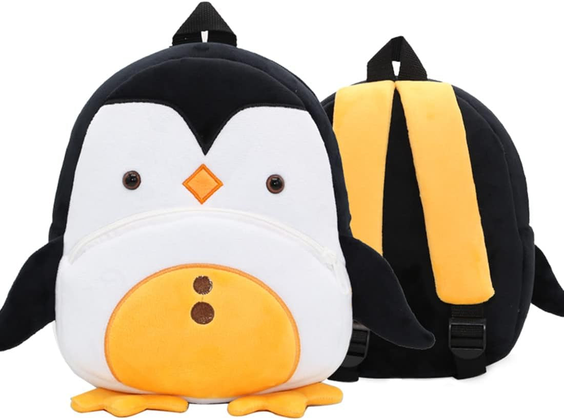 Toddler Backpack for Boys and Girls, Cute Soft Plush Animal Cartoon Mini Backpack Little for Kids 2-6 Years (Bunny Rose)