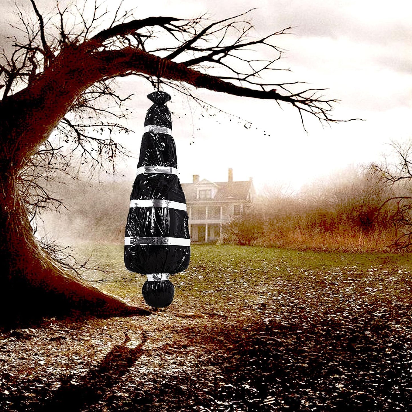 2Pack Halloween Body Bag Corpse Decorations Dead Corpse 60 Inch Outdoor Hanging Death Victim Props Decorations Scary Fake Body Bag Indoor Outdoor Coffin Props Creepy Decor Haunted House Decorations