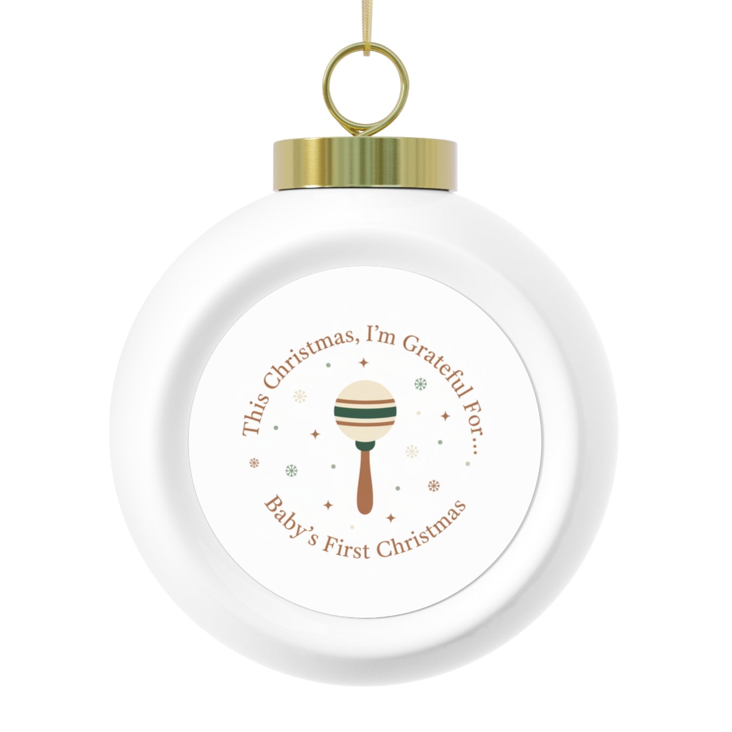 Ceramic Christmas Ball Ornament – Baby's First Christmas