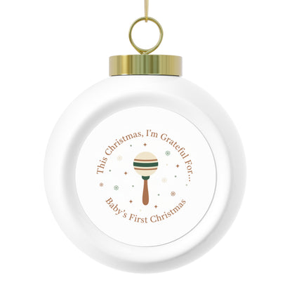 Ceramic Christmas Ball Ornament – Baby's First Christmas