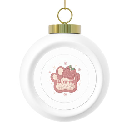 Christmas Ball Ornament — Warm Woofs Dog Holiday Design