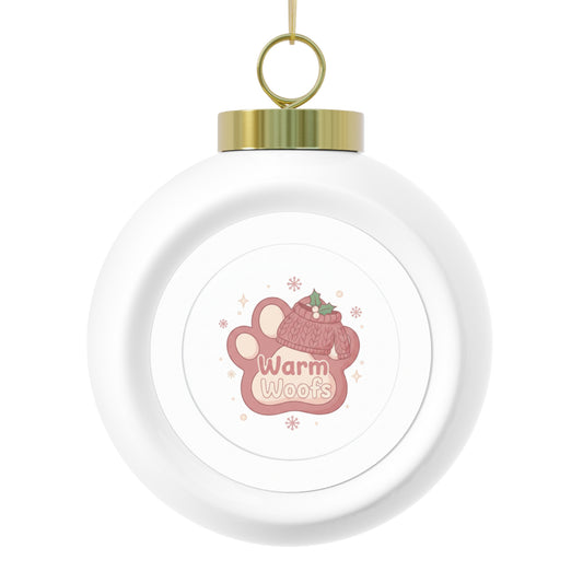 Christmas Ball Ornament — Warm Woofs Dog Holiday Design