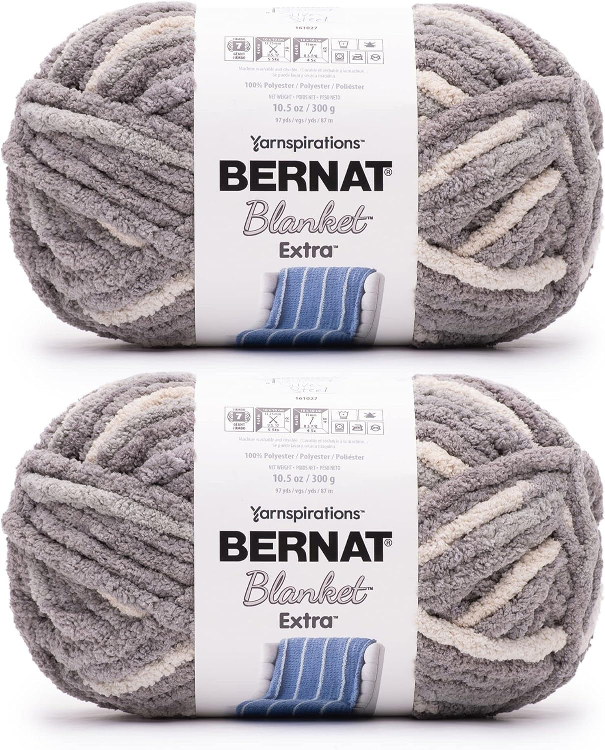 Blanket Extra Chunky Chenile Acrylic Yarn - 2 Pack