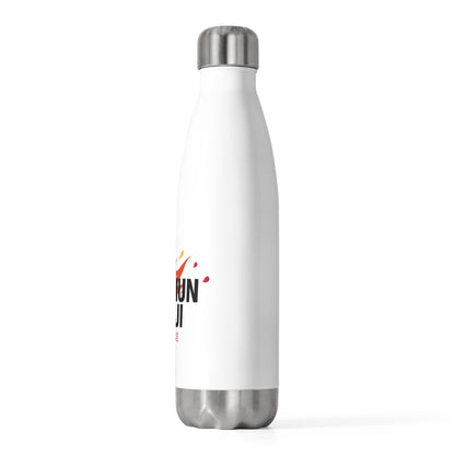 Xinchun Brush Greeting | 20oz Insulated Stainless Steel Tumbler Bottle | Lunar New Year Gift for Family & Friends | Red Gold