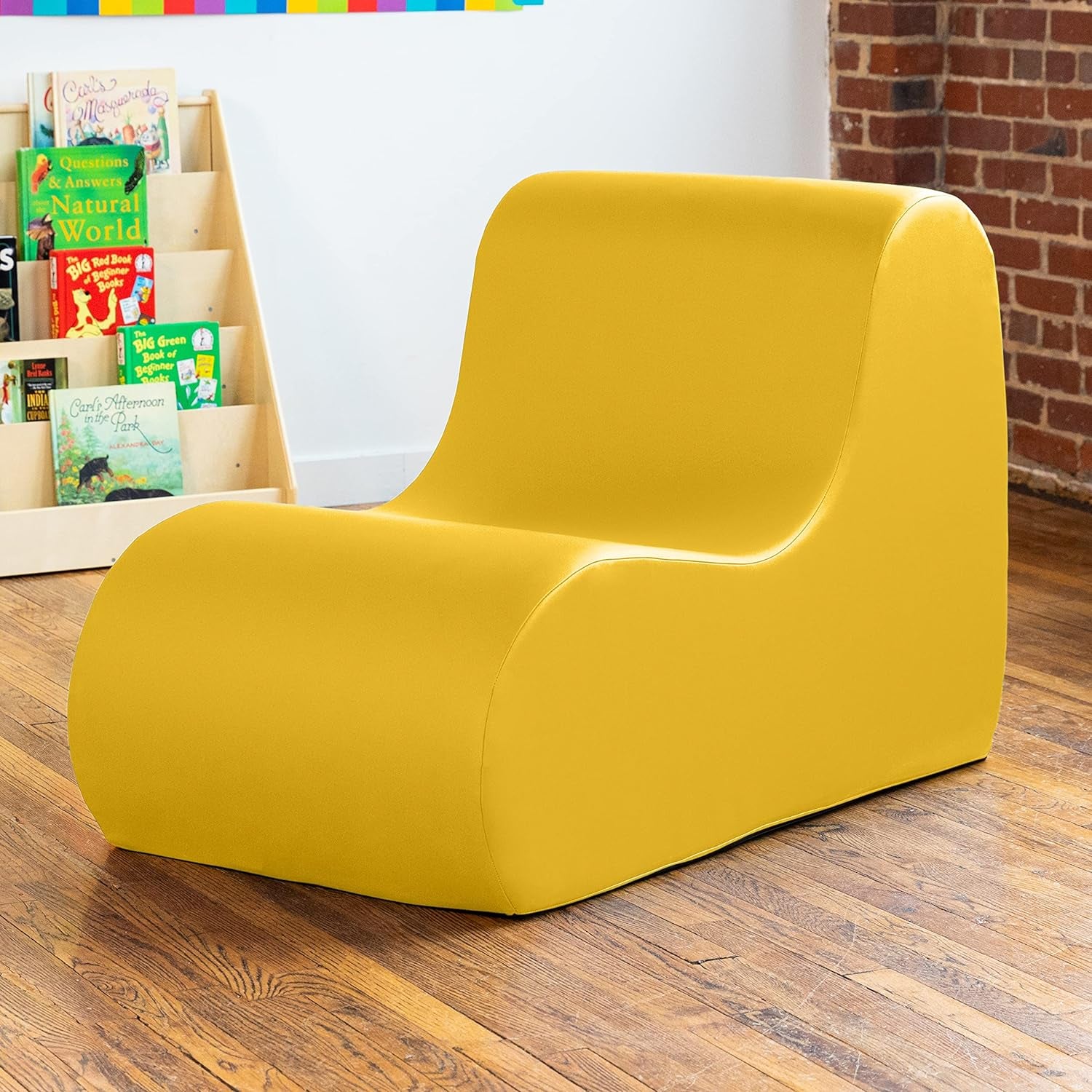 Midtown Large Classroom Soft Foam Chair - Premium Vinyl Cover, Yellow