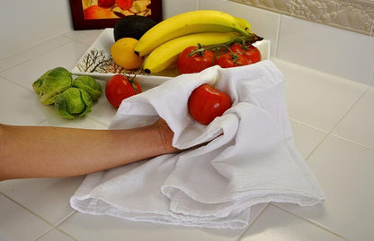 [12 Pack] Flour Sack Kitchen Dish Towels   Lint Free Soft 100% Ring Spun Cotton