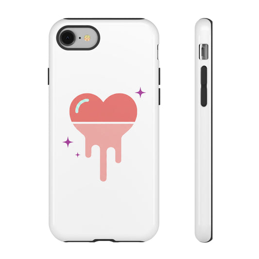 Melting Heart Drip Gradient | iPhone 17 Slim Glossy Case, Y2K Aesthetic | Valentine & Galentine Gift | Pink Purple