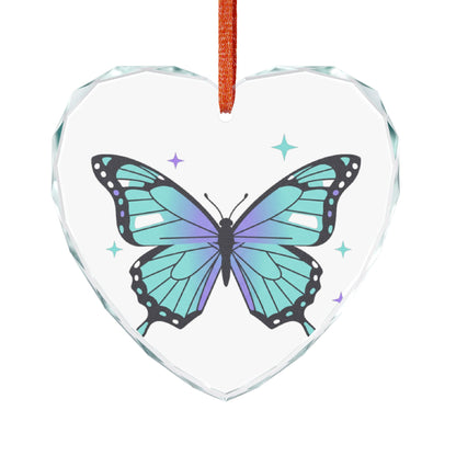 Holographic Butterfly Heart | Crystal Glass Ornament Suncatcher | Valentine, Galentine & Bestie Gift | Y2K Aesthetic