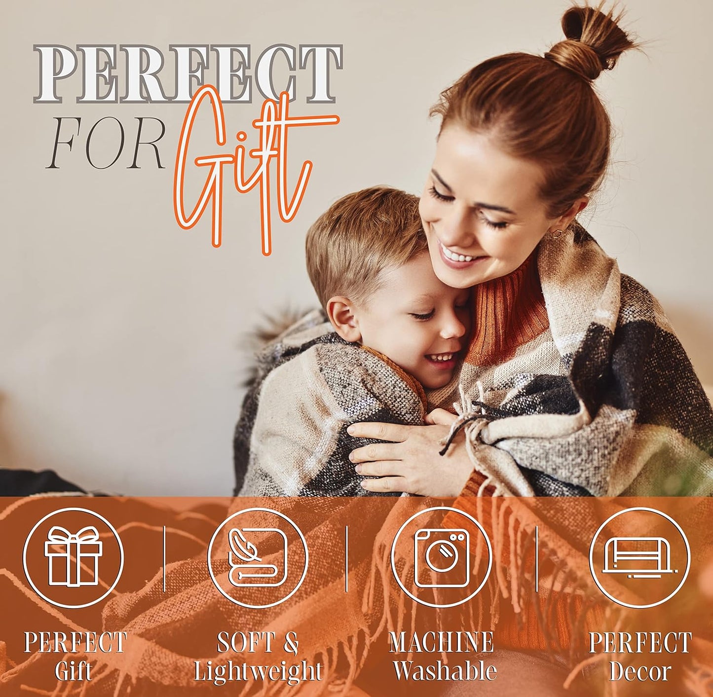 Lightweight Throw Blanket- Halloween Themed, Soft, Cozy and Plush- Perfect for Lounging This Spooky Season, 50 X 60 Inches, Skull & Bones