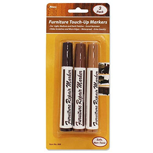 Furniture Touch-Up Markers: Brown Color; 1 Pack of 3 Markers