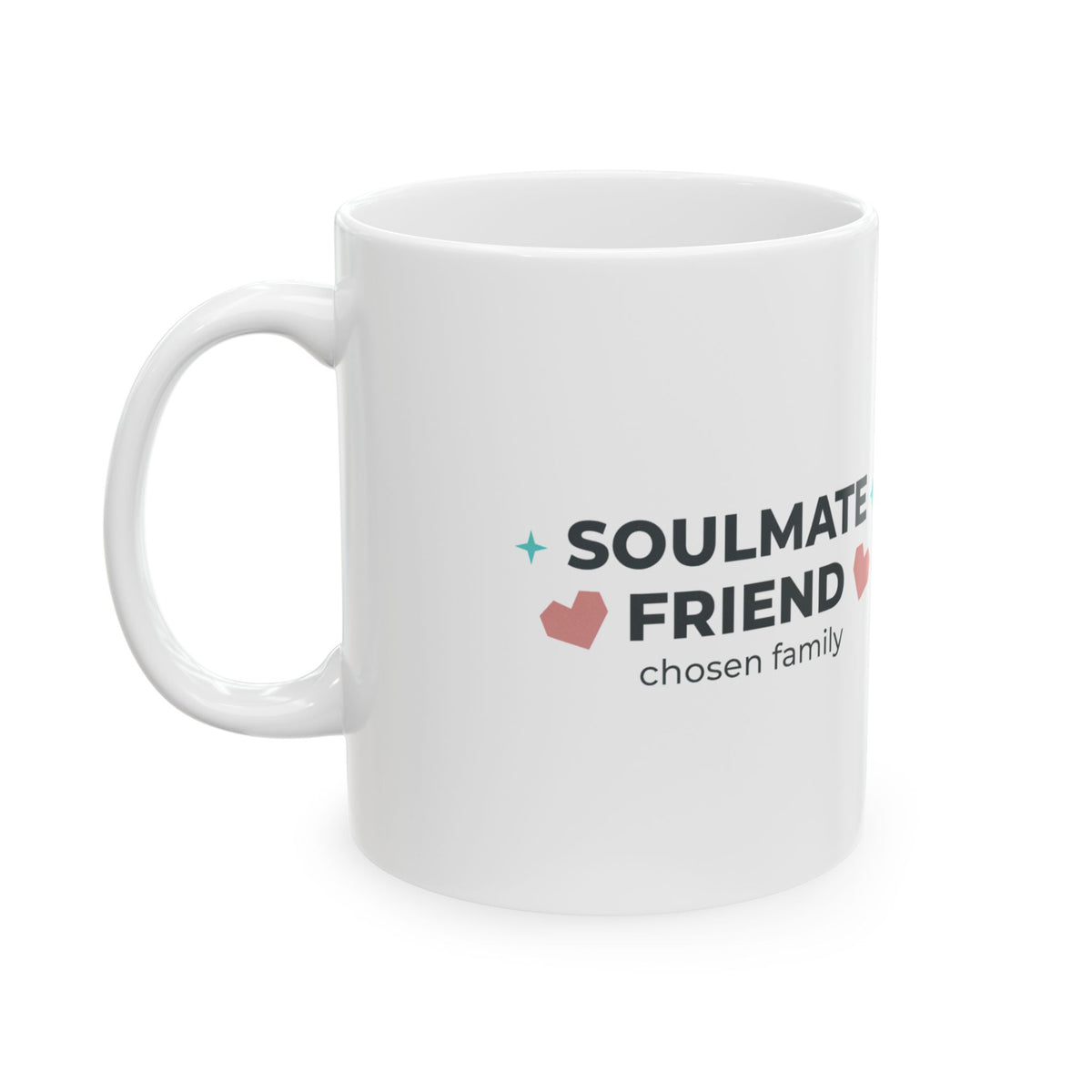 You’re My Soulmate (Platonically) | 11oz Ceramic Coffee Mug for Besties | Galentine’s Day & Friend Gift | Y2K Aesthetic Sparkle