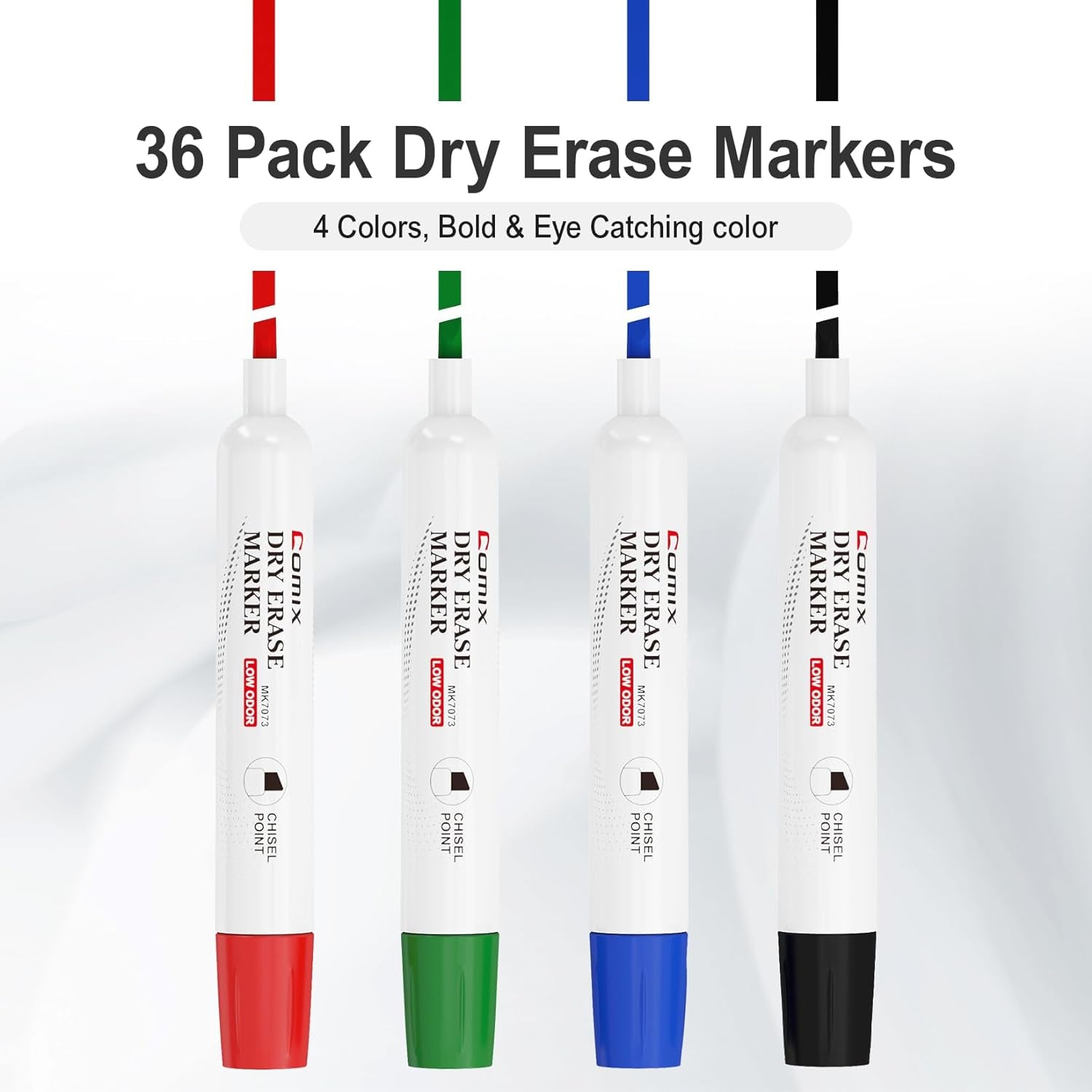 Dry Erase Set with 16 Chisel Tip Dry Erase Markers, 8.5 Fl Oz Cleaner & Magnetic Eraser, Office and School Supplies for Whiteboards, Calendar